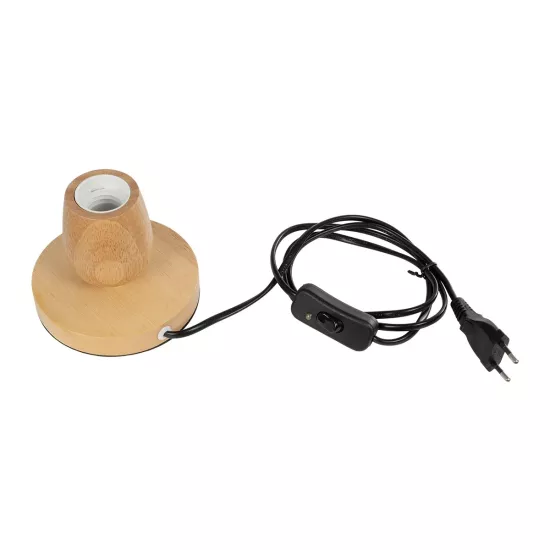 ROUND 99402 Μοντέρνο Επιτραπέζιο Φωτιστικό Πορτατίφ με Ντουί 1 x E27 AC 220-240V IP20 - Μπεζ - M12 x Π12 x Υ10cm