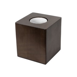 WOODBOX 99406 Μοντέρνο Επιτραπέζιο Φωτιστικό Πορτατίφ με Ντουί 1 x E27 AC 220-240V IP20 - Καφέ - M8 x Π8 x Υ8cm