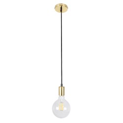 LUMI GOLD 99421 Μοντέρνο Μεταλλικό Κρεμαστό Φωτιστικό Οροφής Ανάρτηση Μονόφωτο 1 x E27 Χρυσό Φ4 x Y118cm