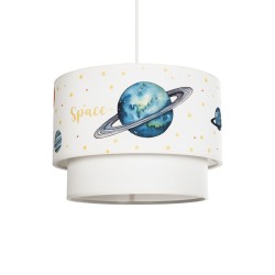 SATURN 204-0012 Παιδικό Κρεμαστό Φωτιστικό Οροφής με Ντουί 1 x E27 AC 220-240V IP20 - Πολύχρωμο - Μ30 x Π30 x Υ24cm