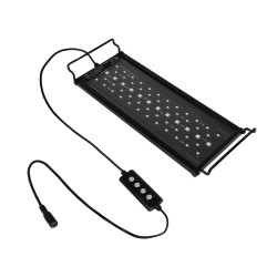 AQUARIUS 79678 Φωτιστικό Ενυδρείου με Ενσωματωμένο Χειριστήριο LED 12W 600lm 120° AC 220-240V Αδιάβροχο IP44 Πολύχρωμο RGBW Dimmable - Sanan SMD Chip - Μαύρο - Μ30 x Π11 x Υ3cm - 2 Χρόνια Εγγύηση