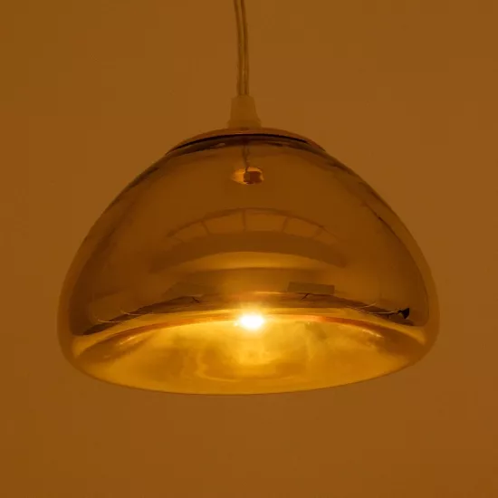 CRISTIN 999-0037 Μοντέρνο Κρεμαστό Φωτιστικό Οροφής με Ντουί 1 x G4 AC 220-240V IP20 - Χρυσό - Μ18 x Π18 x Υ13cm