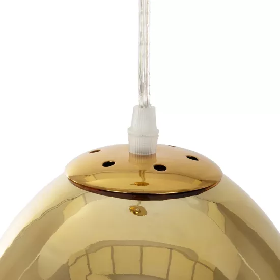 CRISTIN 999-0037 Μοντέρνο Κρεμαστό Φωτιστικό Οροφής με Ντουί 1 x G4 AC 220-240V IP20 - Χρυσό - Μ18 x Π18 x Υ13cm