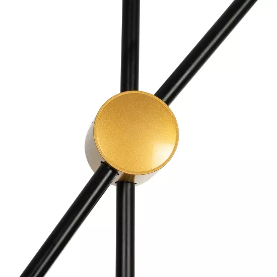 JOLIET 999-0043 Μοντέρνο Φωτιστικό Οροφής με Ντουί 2 x G9 AC 220-240V IP20 - Μαύρο & Χρυσό - Μ93 x Π20 x Υ106cm
