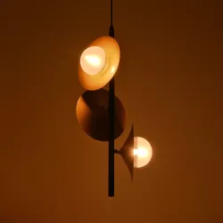 JOLIET 999-0046 Μοντέρνο Κρεμαστό Φωτιστικό Οροφής με Ντουί 3 x G9 AC 220-240V IP20 - Μαύρο & Χρυσό - Μ27 x Π27 x Y62cm