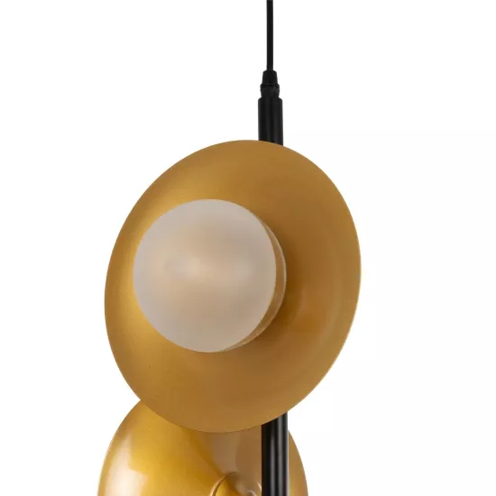 JOLIET 999-0046 Μοντέρνο Κρεμαστό Φωτιστικό Οροφής με Ντουί 3 x G9 AC 220-240V IP20 - Μαύρο & Χρυσό - Μ27 x Π27 x Y62cm