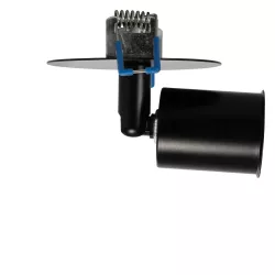 SARA 999-0058 Χωνευτό Φωτιστικό Οροφής με Ντουί 1 x E27 AC 220-240V IP20 - Μαύρο - Μ8.5 x Π8.5 x Υ11cm