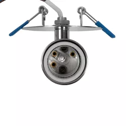 SARA 999-0059 Χωνευτό Φωτιστικό Οροφής με Ντουί 1 x E27 AC 220-240V IP20 - Ασημί - Μ8.5 x Π8.5 x Υ11cm