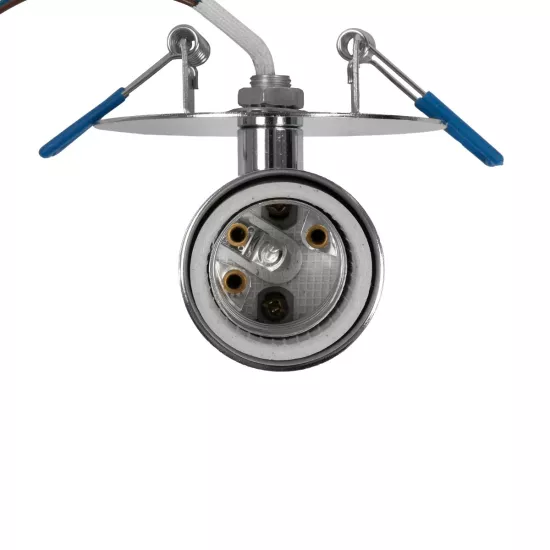 SARA 999-0059 Χωνευτό Φωτιστικό Οροφής με Ντουί 1 x E27 AC 220-240V IP20 - Ασημί - Μ8.5 x Π8.5 x Υ11cm