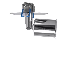 SARA 999-0059 Χωνευτό Φωτιστικό Οροφής με Ντουί 1 x E27 AC 220-240V IP20 - Ασημί - Μ8.5 x Π8.5 x Υ11cm