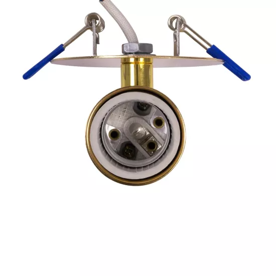SARA 999-0060 Χωνευτό Φωτιστικό Οροφής με Ντουί 1 x E27 AC 220-240V IP20 - Χρυσό - Μ8.5 x Π8.5 x Υ11cm