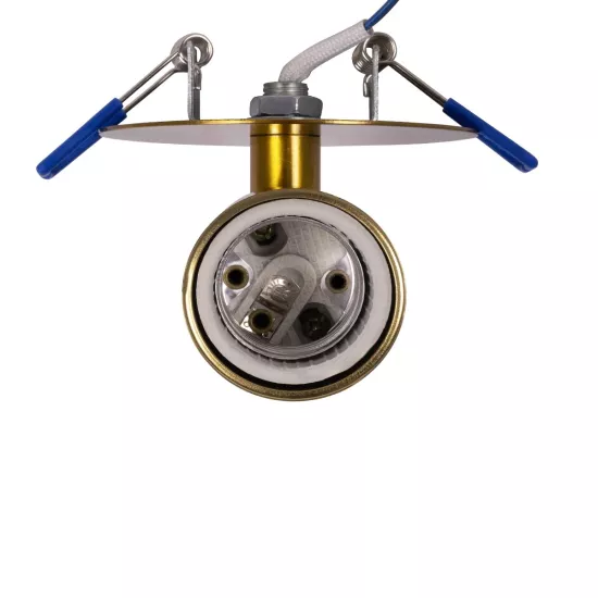 SARA 999-0061 Χωνευτό Φωτιστικό Οροφής με Ντουί 1 x E27 AC 220-240V IP20 - Χρυσό - Μ8.5 x Π8.5 x Υ11cm