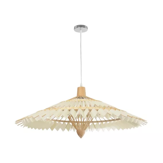 VENTALIA 999-0066 Boho Κρεμαστό Φωτιστικό Οροφής με Ντουί 1 x E27 AC 220-240V IP20 - Μπεζ - Μ83 x Π83 x Υ36cm