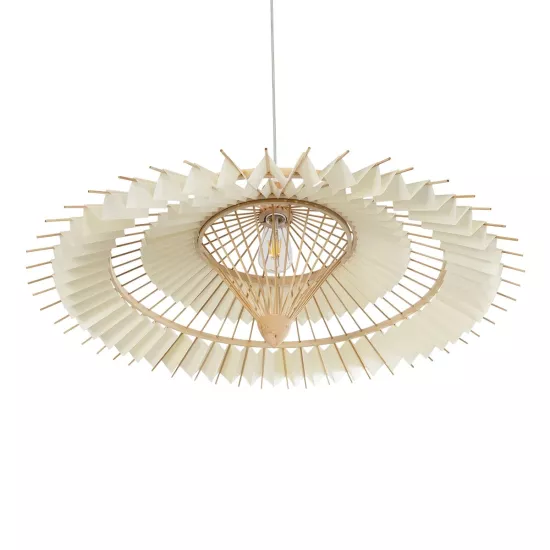 VENTALIA 999-0066 Boho Κρεμαστό Φωτιστικό Οροφής με Ντουί 1 x E27 AC 220-240V IP20 - Μπεζ - Μ83 x Π83 x Υ36cm