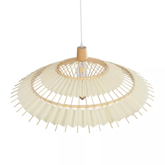 VENTALIA 999-0066 Boho Κρεμαστό Φωτιστικό Οροφής με Ντουί 1 x E27 AC 220-240V IP20 - Μπεζ - Μ83 x Π83 x Υ36cm