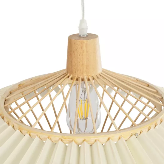 VENTALIA 999-0066 Boho Κρεμαστό Φωτιστικό Οροφής με Ντουί 1 x E27 AC 220-240V IP20 - Μπεζ - Μ83 x Π83 x Υ36cm