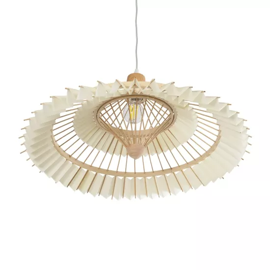 VENTALIA 999-0067 Boho Κρεμαστό Φωτιστικό Οροφής με Ντουί 1 x E27 AC 220-240V IP20 - Μπεζ - Μ60 x Π60 x Υ30cm