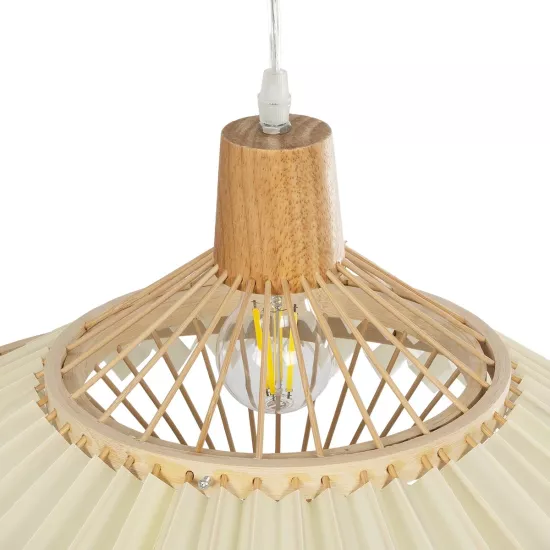 VENTALIA 999-0067 Boho Κρεμαστό Φωτιστικό Οροφής με Ντουί 1 x E27 AC 220-240V IP20 - Μπεζ - Μ60 x Π60 x Υ30cm