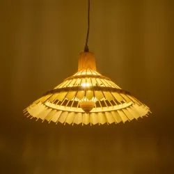 VENTALIA 999-0068 Boho Κρεμαστό Φωτιστικό Οροφής με Ντουί 1 x E27 AC 220-240V IP20 - Μπεζ - Μ40 x Π40 x Y23cm