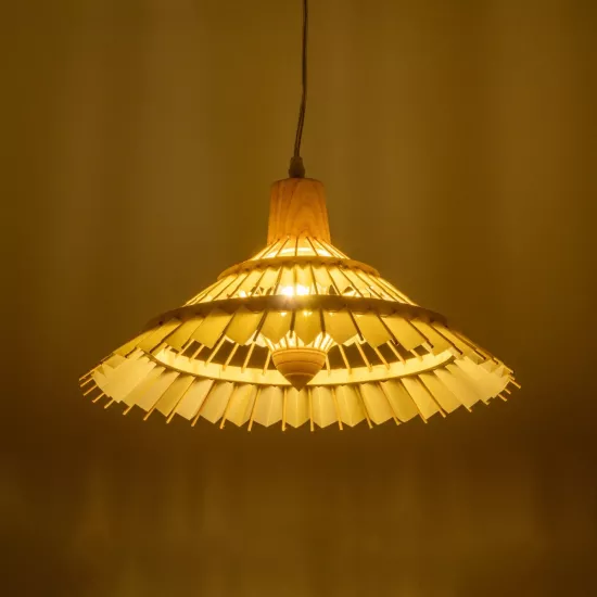 VENTALIA 999-0068 Boho Κρεμαστό Φωτιστικό Οροφής με Ντουί 1 x E27 AC 220-240V IP20 - Μπεζ - Μ40 x Π40 x Y23cm