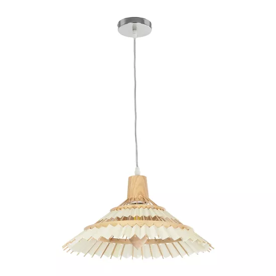 VENTALIA 999-0068 Boho Κρεμαστό Φωτιστικό Οροφής με Ντουί 1 x E27 AC 220-240V IP20 - Μπεζ - Μ40 x Π40 x Y23cm