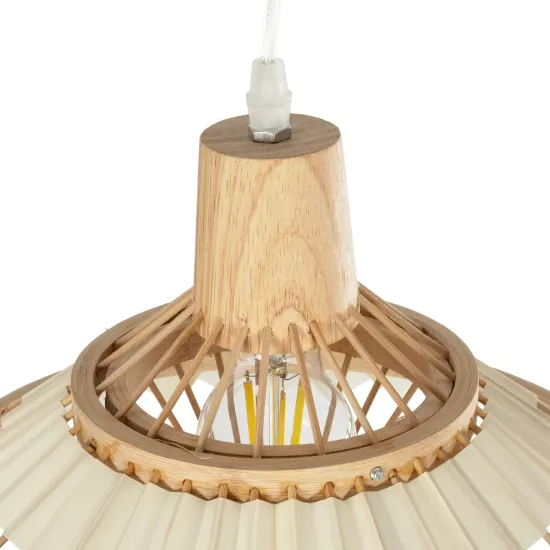 VENTALIA 999-0068 Boho Κρεμαστό Φωτιστικό Οροφής με Ντουί 1 x E27 AC 220-240V IP20 - Μπεζ - Μ40 x Π40 x Y23cm