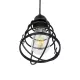 ALDO 999-0096 Vintage Κρεμαστό Φωτιστικό Οροφής με Ντουί 1 x E27 AC 220-240V IP20 - Μαύρο - Μ15 x Π15 x Υ24cm