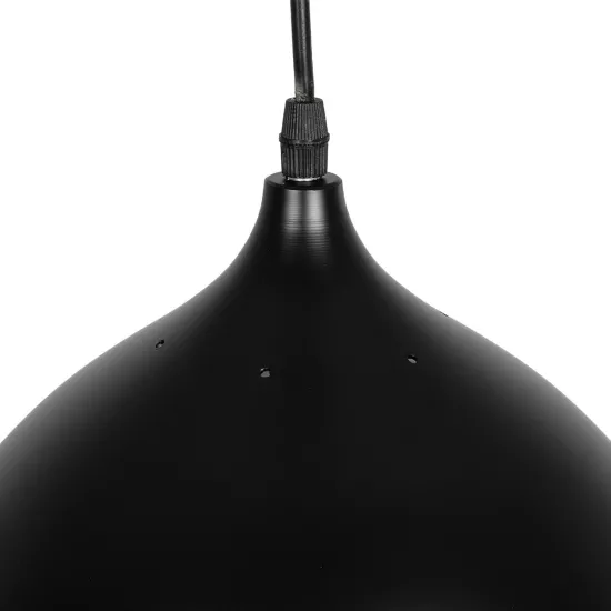 CANARIO 999-0111 Vintage Κρεμαστό Φωτιστικό Οροφής με Ντουί 1 x E27 AC 220-240V IP20 - Μαύρο - Μ28 x Π28 x Υ47cm