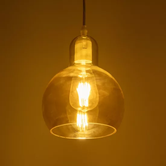 LUCREZIA 999-0143 Μοντέρνο Κρεμαστό Φωτιστικό Οροφής με Ντουί 1 x E27 AC 220-240V IP20 - Μελί - Μ18 x Π18 x Υ24cm