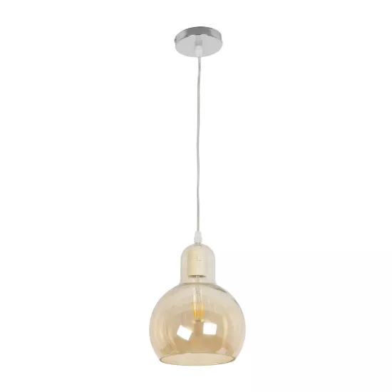 LUCREZIA 999-0143 Μοντέρνο Κρεμαστό Φωτιστικό Οροφής με Ντουί 1 x E27 AC 220-240V IP20 - Μελί - Μ18 x Π18 x Υ24cm