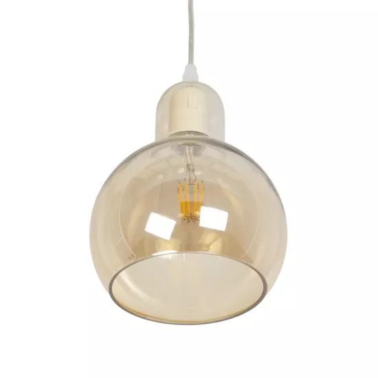 LUCREZIA 999-0143 Μοντέρνο Κρεμαστό Φωτιστικό Οροφής με Ντουί 1 x E27 AC 220-240V IP20 - Μελί - Μ18 x Π18 x Υ24cm