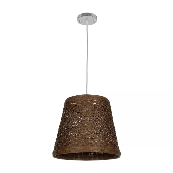 PLAYROOM 999-0145 Vintage Κρεμαστό Φωτιστικό Οροφής με Ντουί 1 x E27 AC 220-240V IP20 - Καφέ - Μ30 x Π30 x Υ30cm