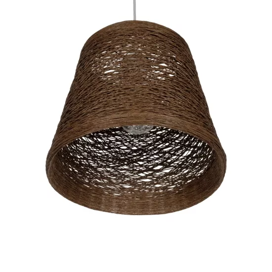 PLAYROOM 999-0145 Vintage Κρεμαστό Φωτιστικό Οροφής με Ντουί 1 x E27 AC 220-240V IP20 - Καφέ - Μ30 x Π30 x Υ30cm