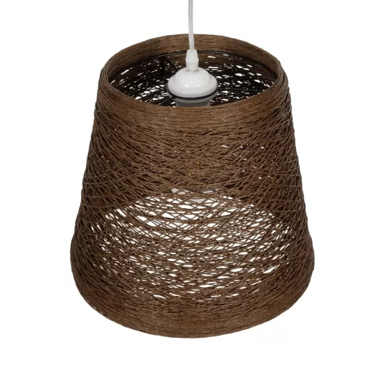 PLAYROOM 999-0145 Vintage Κρεμαστό Φωτιστικό Οροφής με Ντουί 1 x E27 AC 220-240V IP20 - Καφέ - Μ30 x Π30 x Υ30cm