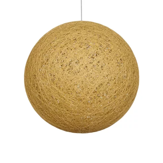 OCEANA 999-0155 Boho Κρεμαστό Φωτιστικό Οροφής με Ντουί 1 x E27 AC 220-240V IP20 - Μπεζ & Χρυσό - Μ60 x Π60 x Υ60cm