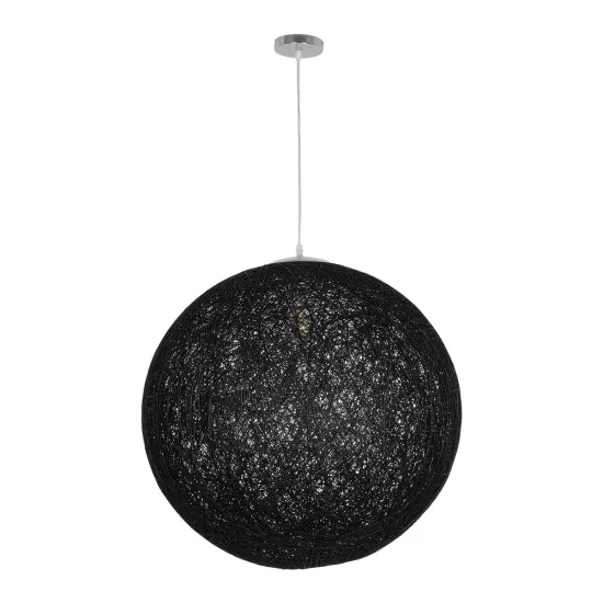 OCEANA 999-0157 Boho Κρεμαστό Φωτιστικό Οροφής με Ντουί 1 x E27 AC 220-240V IP20 - Μαύρο - Μ60 x Π60 x Υ60cm