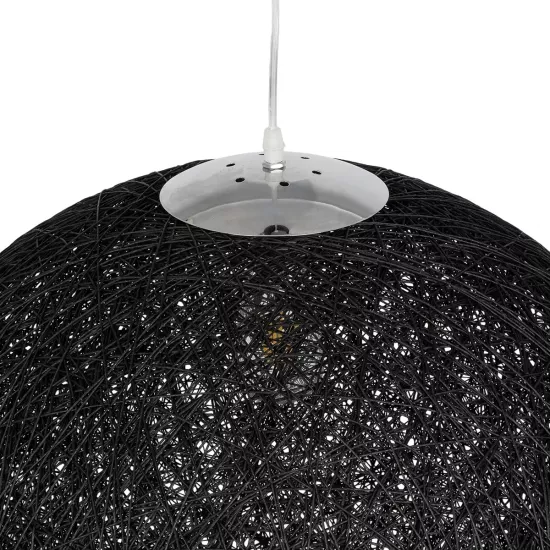 OCEANA 999-0157 Boho Κρεμαστό Φωτιστικό Οροφής με Ντουί 1 x E27 AC 220-240V IP20 - Μαύρο - Μ60 x Π60 x Υ60cm