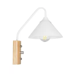 ALESSIA 999-0178 Μοντέρνο Φωτιστικό Τοίχου - Απλίκα με Ντουί 1 x E27 AC 220-240V IP20 - Μπεζ & Λευκό - Μ18 x Π26 x Υ29cm