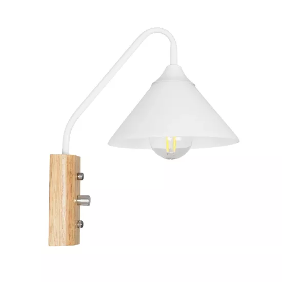 ALESSIA 999-0178 Μοντέρνο Φωτιστικό Τοίχου - Απλίκα με Ντουί 1 x E27 AC 220-240V IP20 - Μπεζ & Λευκό - Μ18 x Π26 x Υ29cm