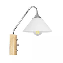 ALESSIA 999-0179 Μοντέρνο Φωτιστικό Τοίχου - Απλίκα με Ντουί 1 x E27 AC 220-240V IP20 - Μπεζ & Ασημί - Μ18 x Π26 x Υ29cm