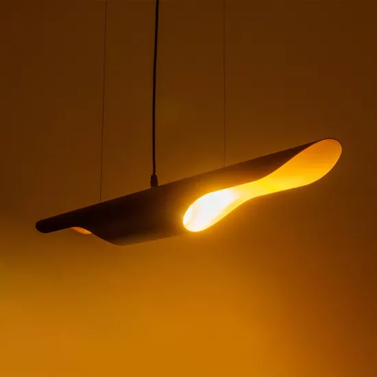 ESTERINA 999-0180 Μοντέρνο Κρεμαστό Φωτιστικό Οροφής με Ντουί 2 x E27 AC 220-240V IP20 - Μαύρο & Χρυσό - Μ100 x Π10 x Y10cm