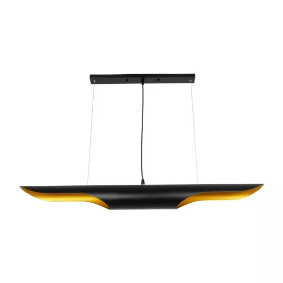 ESTERINA 999-0180 Μοντέρνο Κρεμαστό Φωτιστικό Οροφής με Ντουί 2 x E27 AC 220-240V IP20 - Μαύρο & Χρυσό - Μ100 x Π10 x Y10cm