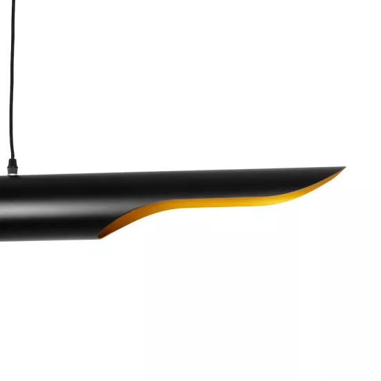 ESTERINA 999-0180 Μοντέρνο Κρεμαστό Φωτιστικό Οροφής με Ντουί 2 x E27 AC 220-240V IP20 - Μαύρο & Χρυσό - Μ100 x Π10 x Y10cm