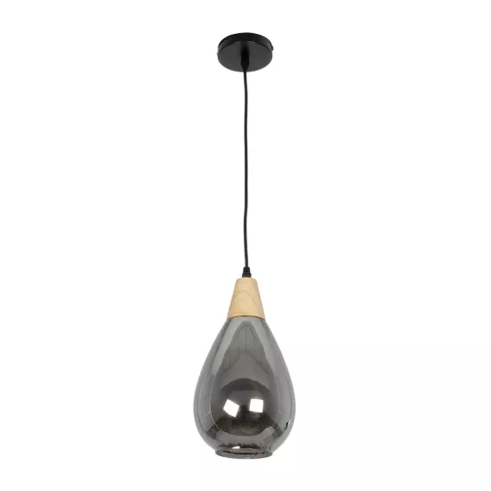 NOAH 999-0184 Μοντέρνο Κρεμαστό Φωτιστικό Οροφής με Ντουί 1 x E27 AC 220-240V IP20 - Γκρι & Μπεζ - Μ16 x Π16 x Υ30cm