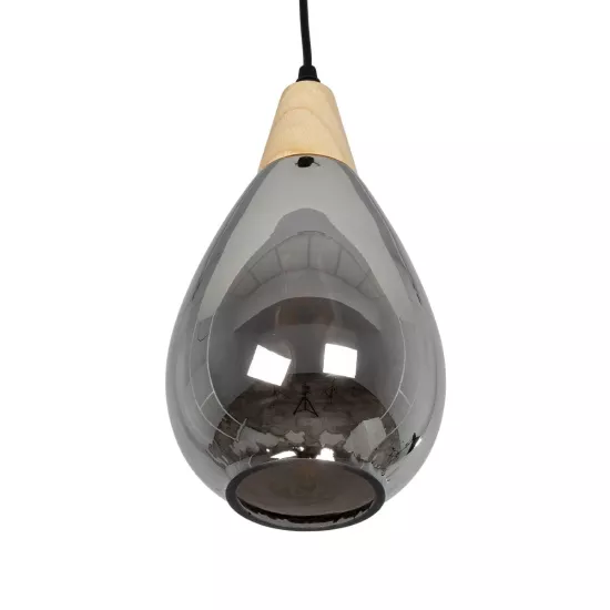 NOAH 999-0184 Μοντέρνο Κρεμαστό Φωτιστικό Οροφής με Ντουί 1 x E27 AC 220-240V IP20 - Γκρι & Μπεζ - Μ16 x Π16 x Υ30cm