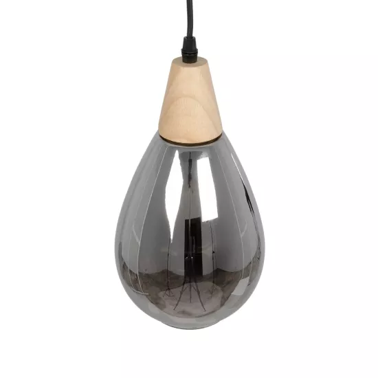 NOAH 999-0184 Μοντέρνο Κρεμαστό Φωτιστικό Οροφής με Ντουί 1 x E27 AC 220-240V IP20 - Γκρι & Μπεζ - Μ16 x Π16 x Υ30cm