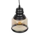 OLIVER 999-0187 Vintage Κρεμαστό Φωτιστικό Οροφής με Ντουί 1 x E27 AC 220-240V IP20 - Μελί & Μαύρο - Μ15 x Π15 x Υ21.5cm