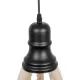 OLIVER 999-0188 Vintage Κρεμαστό Φωτιστικό Οροφής με Ντουί 1 x E27 AC 220-240V IP20 - Μελί & Μαύρο - Μ14 x Π14 x Υ30cm