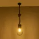 URBAN 999-0191 Vintage Κρεμαστό Φωτιστικό Οροφής με Ντουί 1 x E27 AC 220-240V IP20 - Μαύρο & Μπεζ - Μ15 x Π15 x Υ80cm