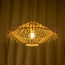 SASSO 999-0201 Boho Κρεμαστό Φωτιστικό Οροφής με Ντουί 1 x E27 AC 220-240V IP20 - Μπεζ - Μ50 x Π50 x Y23cm